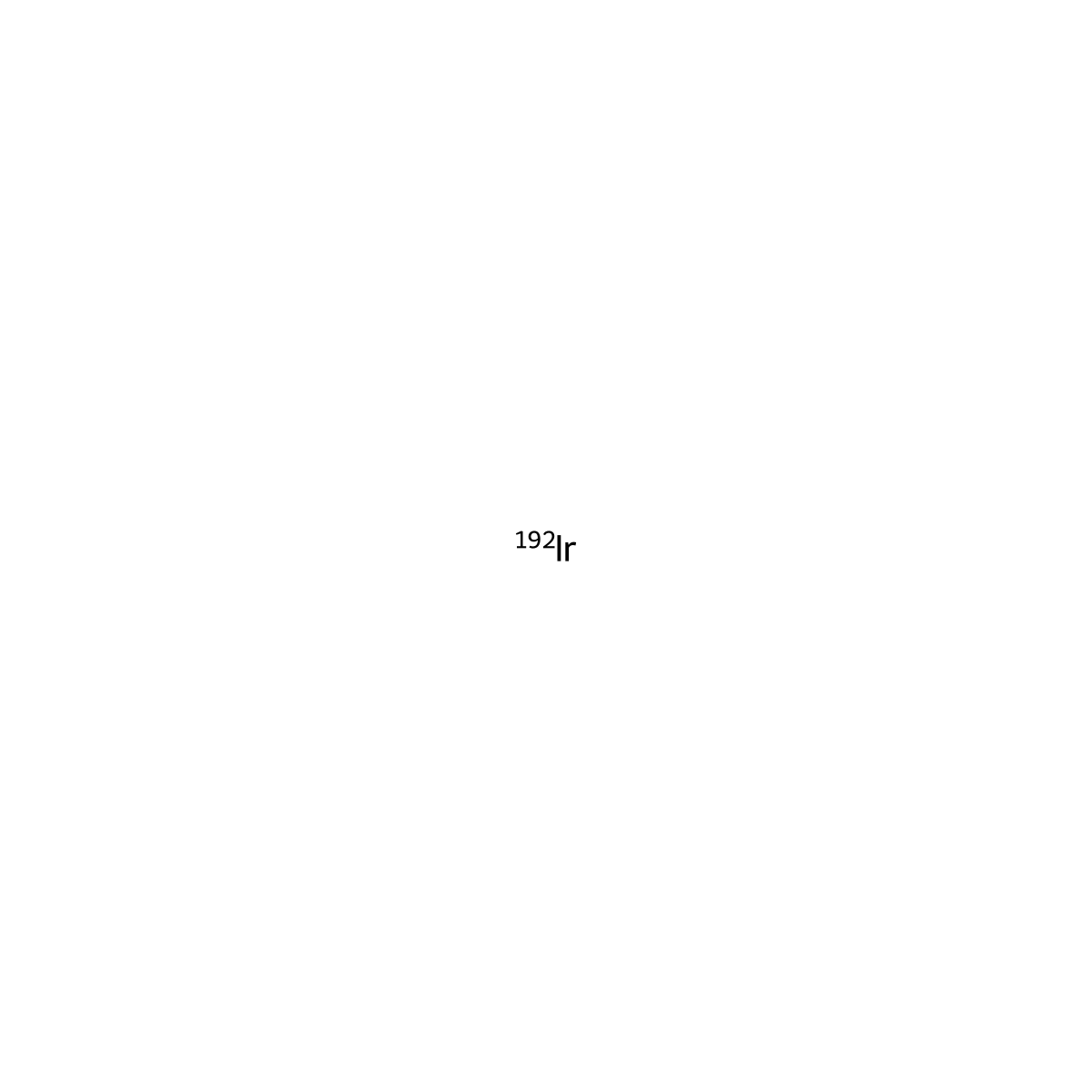 Iridium-192 molecular structure, CAS 14694-69-0