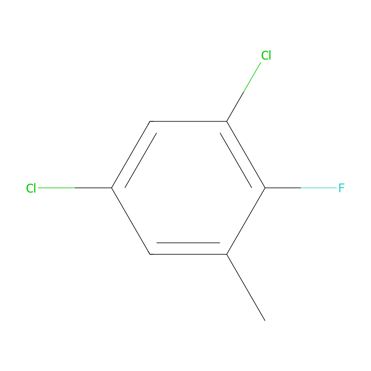 3,5-Dichloro-2-fluorotoluene molecular structure, CAS 146948-70-1
