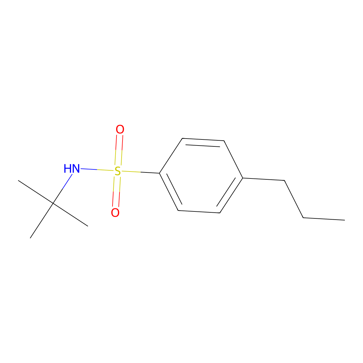 N-tert-butyl-4-propylbenzenesulfonamide molecular structure, CAS 146948-95-0