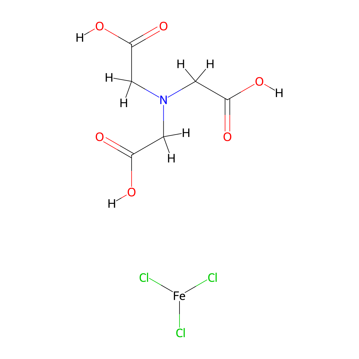2-[Bis(carboxymethyl)amino]acetic acid;trichloroiron molecular structure, CAS 14695-88-6