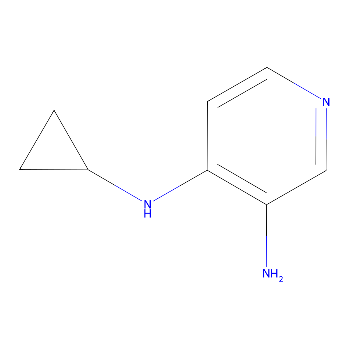 4-N-cyclopropylpyridine-3,4-diamine molecular structure, CAS 146950-68-7