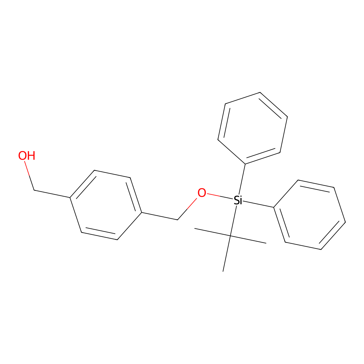 (4-(((tert-Butyldiphenylsilyl)oxy)methyl)phenyl)methanol molecular structure, CAS 146952-73-0