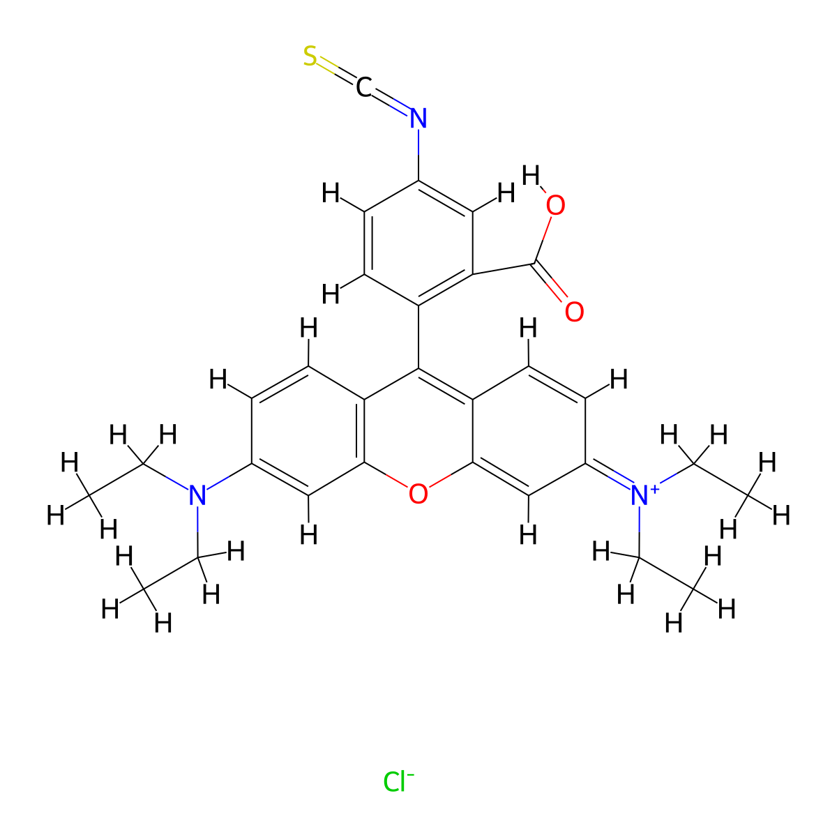 4-Isothiocyanatorhodamine B molecular structure, CAS 14696-19-6
