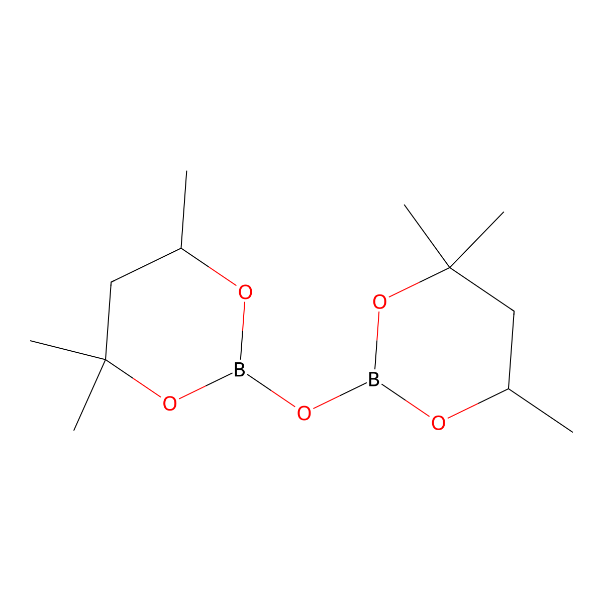 2,2'-Oxybis(4,4,6-trimethyl-1,3,2-dioxaborinane) molecular structure, CAS 14697-50-8