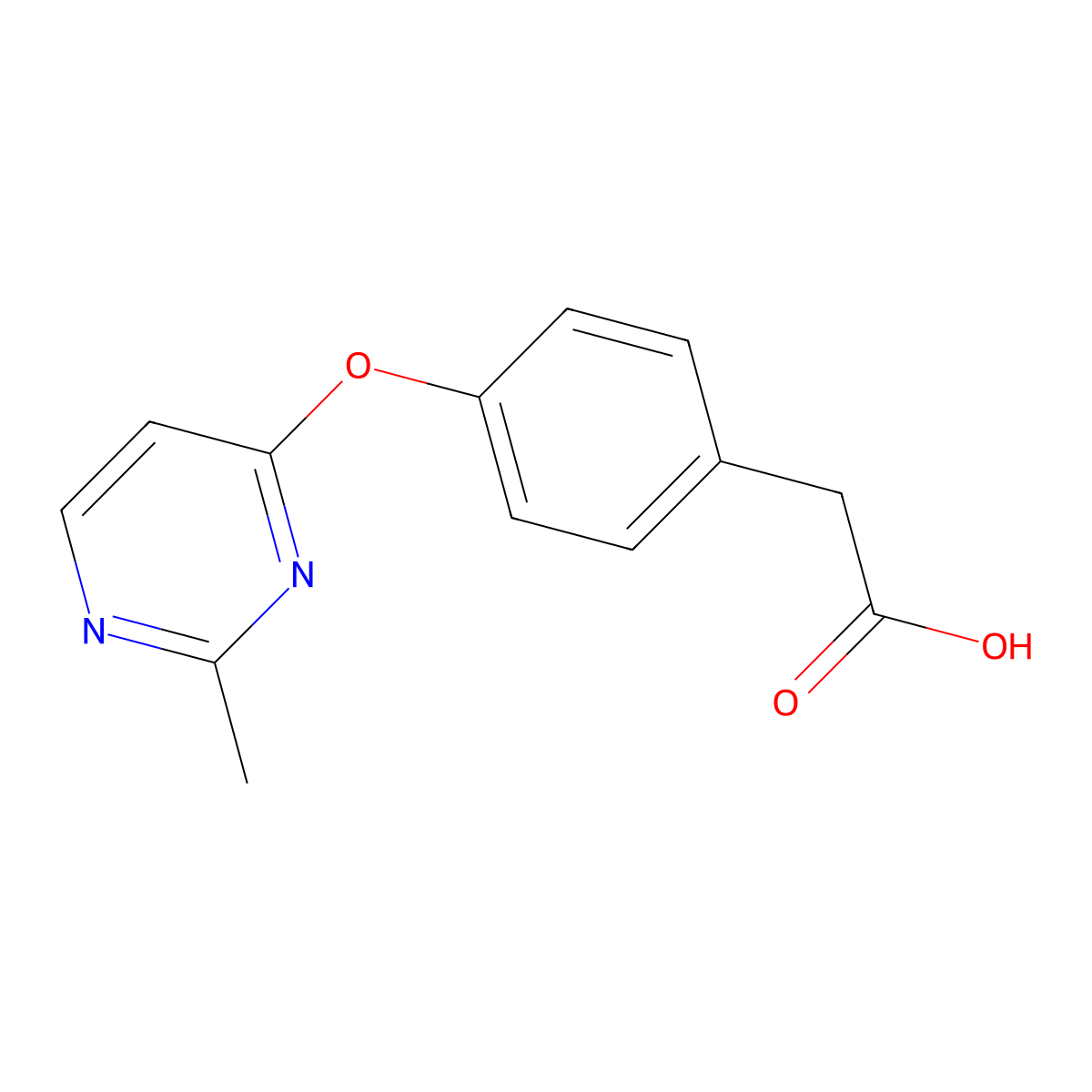 2-[4-(2-Methylpyrimidin-4-yl)oxyphenyl]acetic acid molecular structure, CAS 1469717-00-7