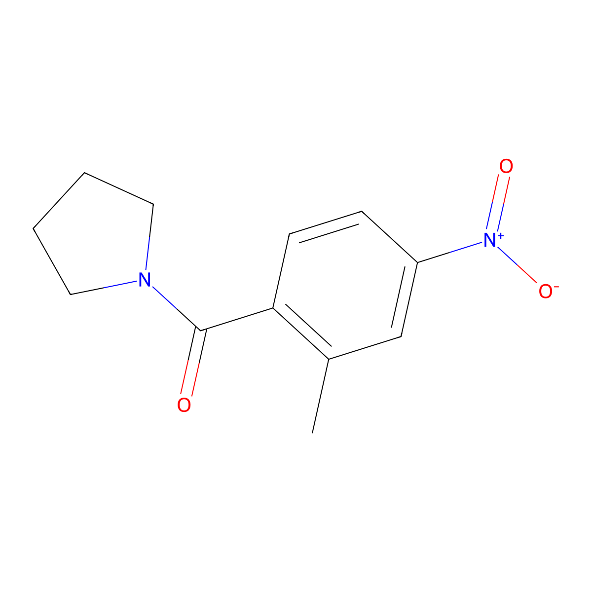 1-[(2-Methyl-4-nitrophenyl)carbonyl]pyrrolidine molecular structure, CAS 1469732-42-0