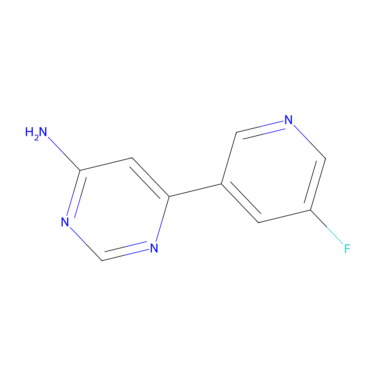 6-(5-Fluoropyridin-3-yl)pyrimidin-4-amine molecular structure, CAS 1469732-95-3