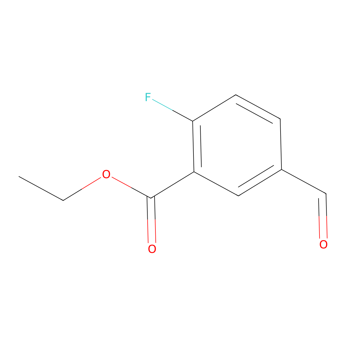 Ethyl 2-fluoro-5-formylbenzoate molecular structure, CAS 1469745-14-9