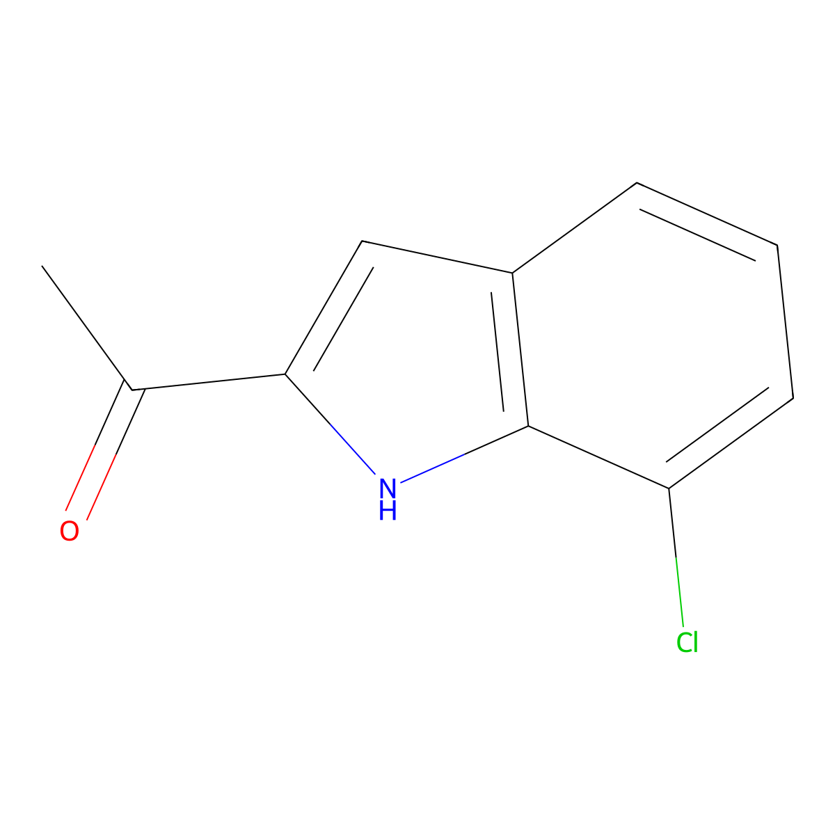 1-(7-chloro-1H-indol-2-yl)ethanone molecular structure, CAS 1469748-56-8