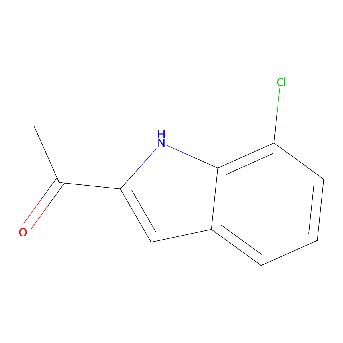 1-(7-chloro-1H-indol-2-yl)ethanone molecular structure, CAS 1469748-56-8