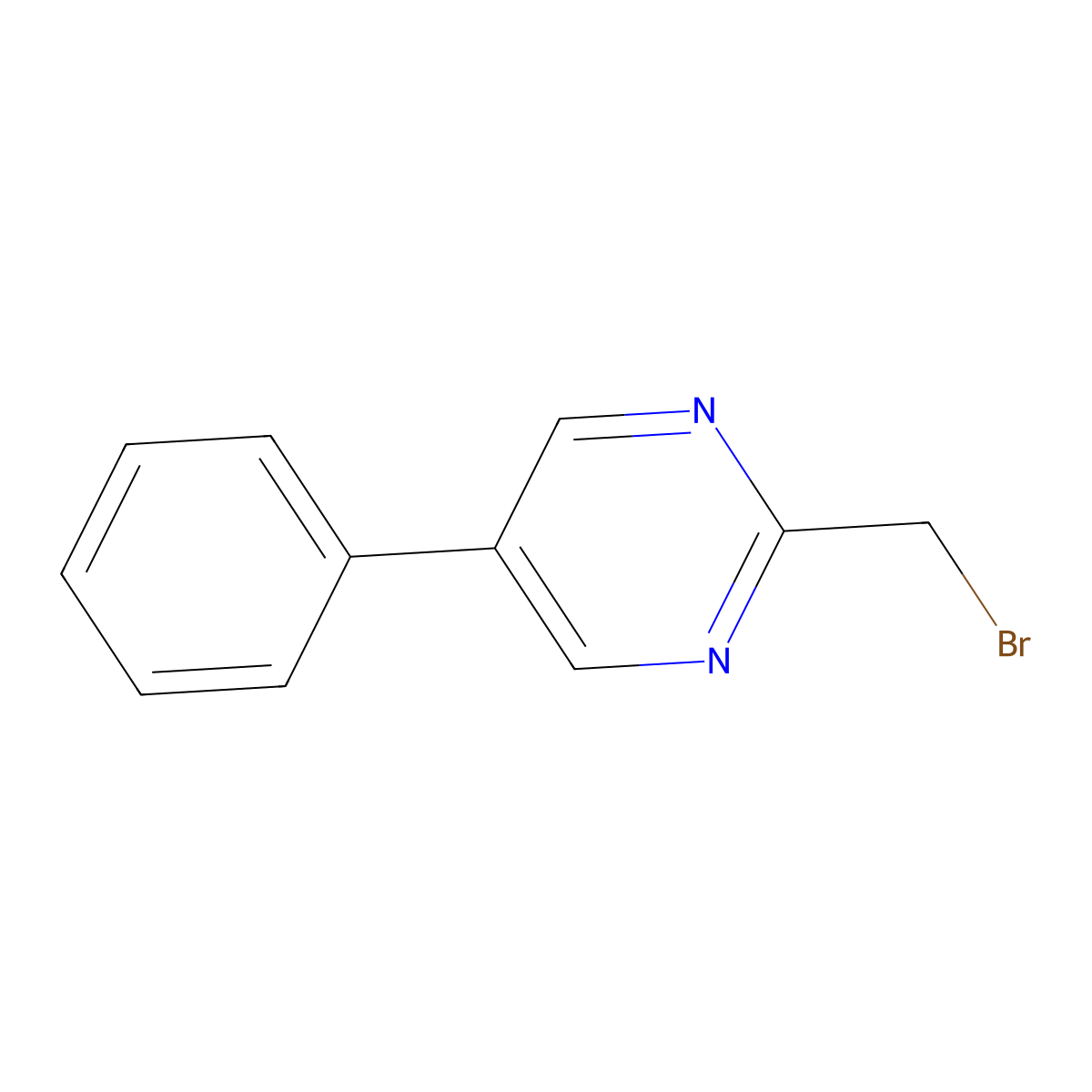 2-(Bromomethyl)-5-phenylpyrimidine molecular structure, CAS 146976-19-4