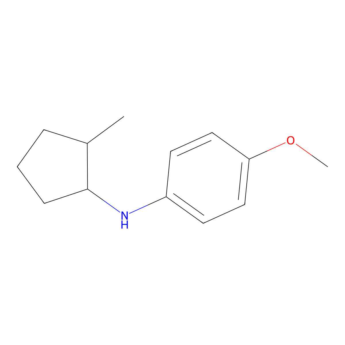 4-methoxy-N-(2-methylcyclopentyl)aniline molecular structure, CAS 1469769-23-0