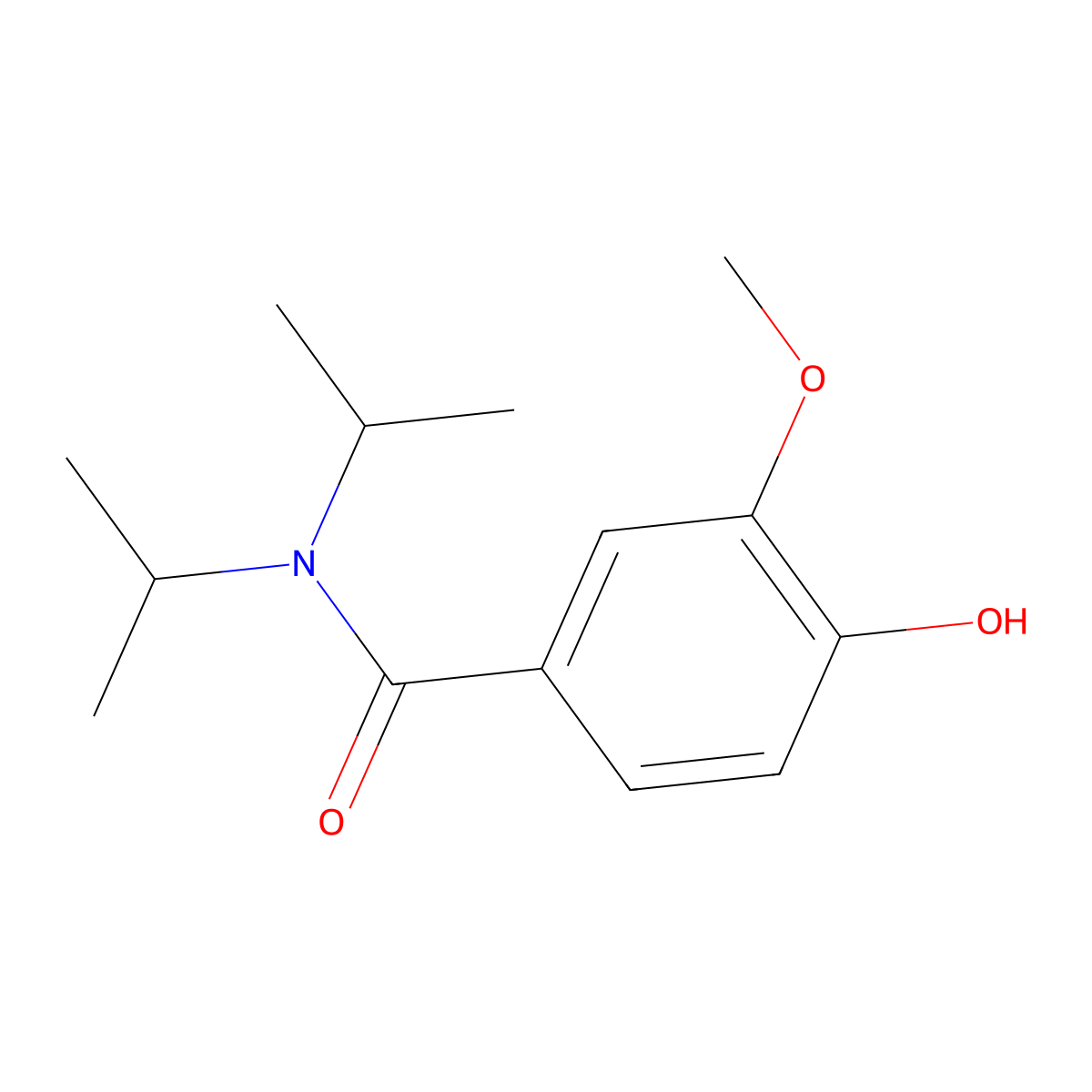 4-Hydroxy-3-methoxy-N,N-di(propan-2-yl)benzamide molecular structure, CAS 146978-52-1