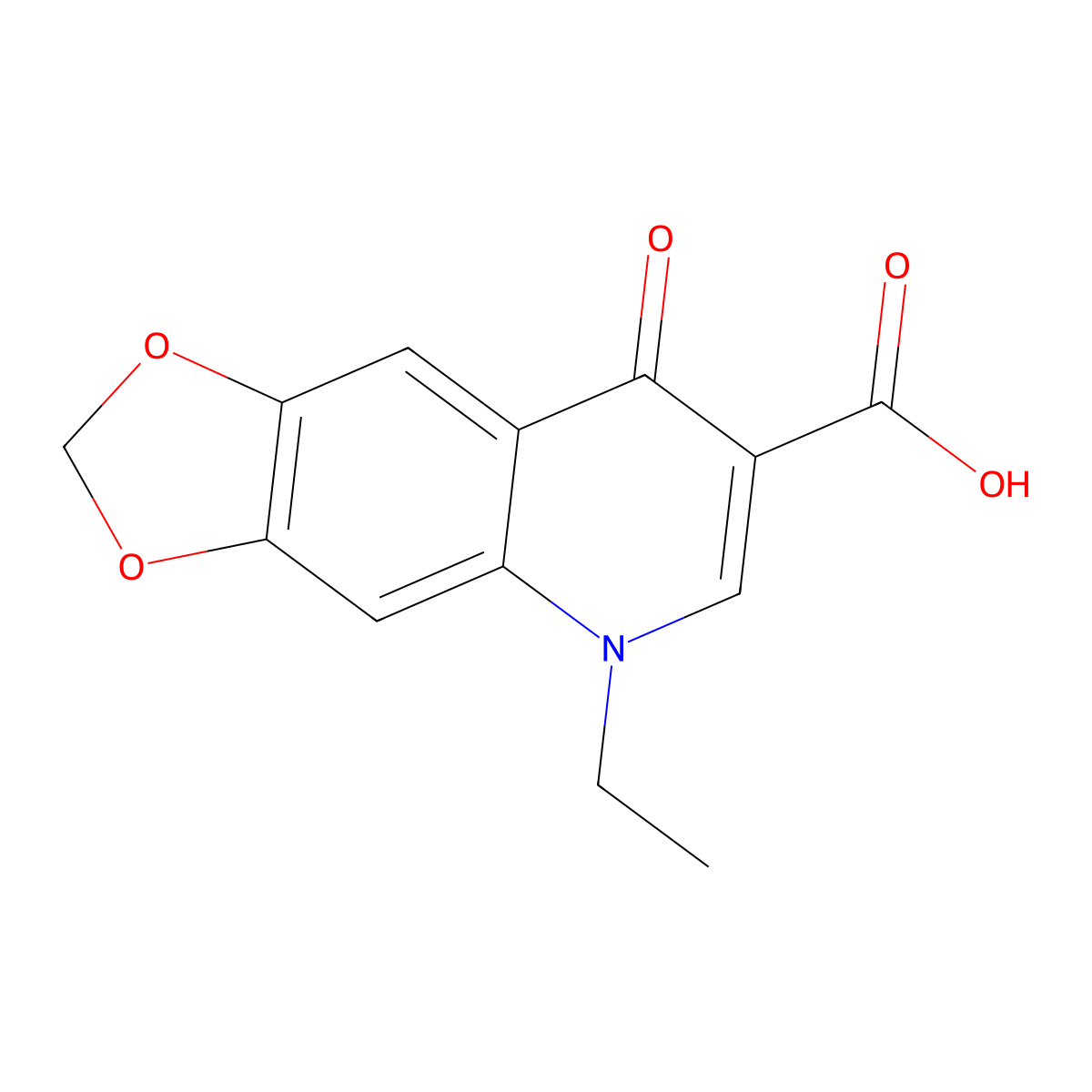 Oxolinic Acid molecular structure, CAS 14698-29-4