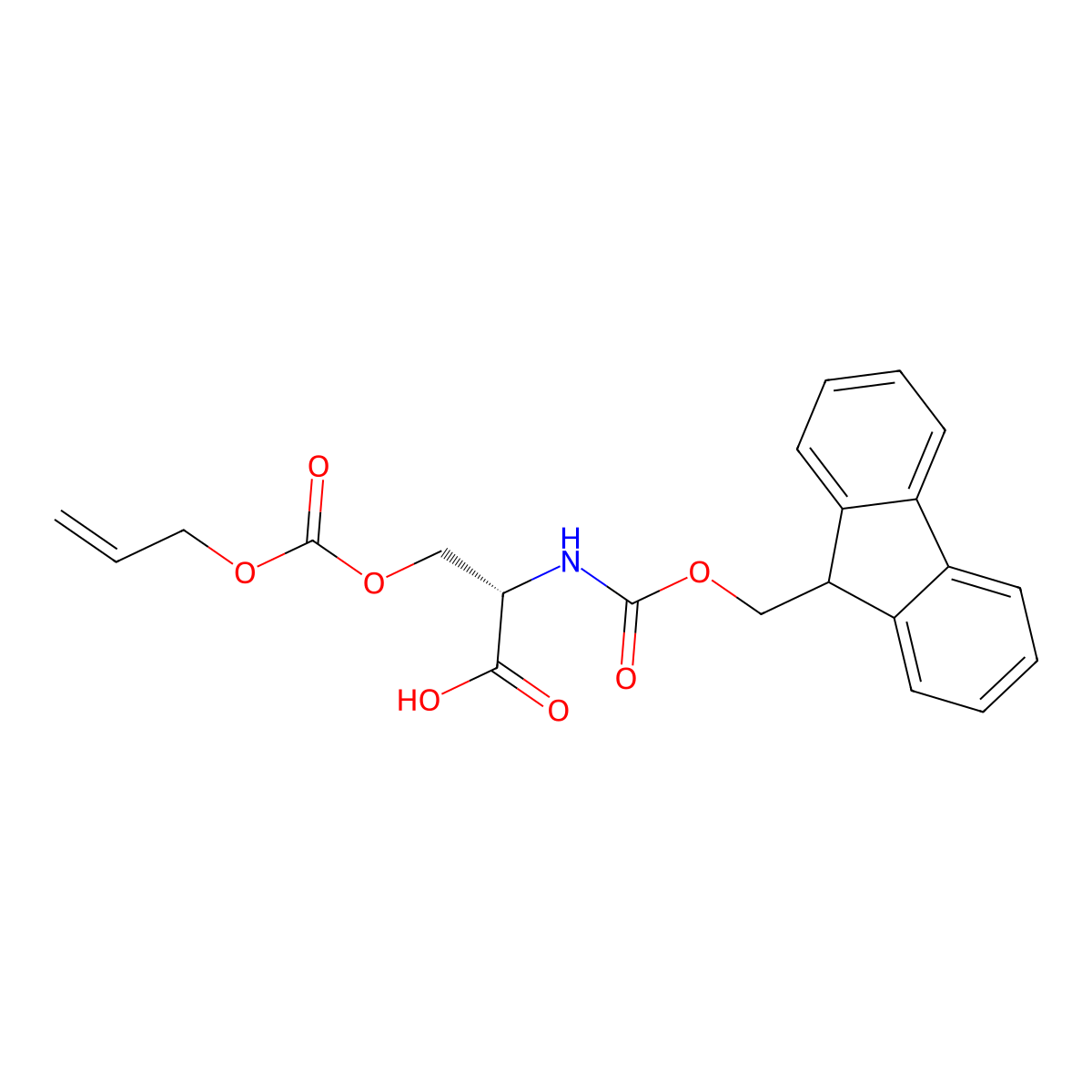 Fmoc-Ser(Alloc)-OH molecular structure, CAS 146982-28-7