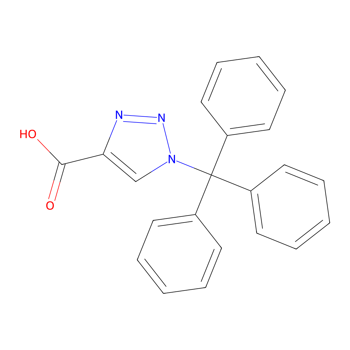 1-Trityl-1H-1,2,3-triazole-4-carboxylic acid molecular structure, CAS 146984-22-7