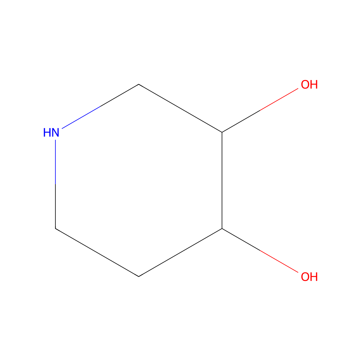 trans-3,4-Dihydroxypiperidine molecular structure, CAS 146986-30-3