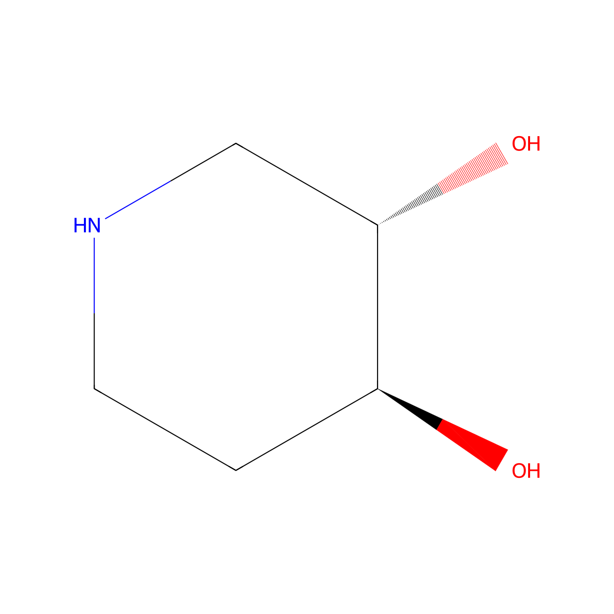 trans-3,4-Dihydroxypiperidine molecular structure, CAS 146986-30-3