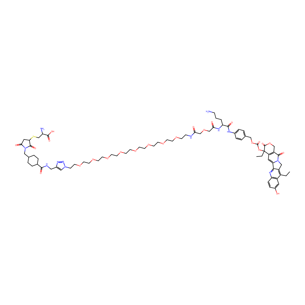 Labetuzumab Govitecan molecular structure, CAS 1469876-18-3