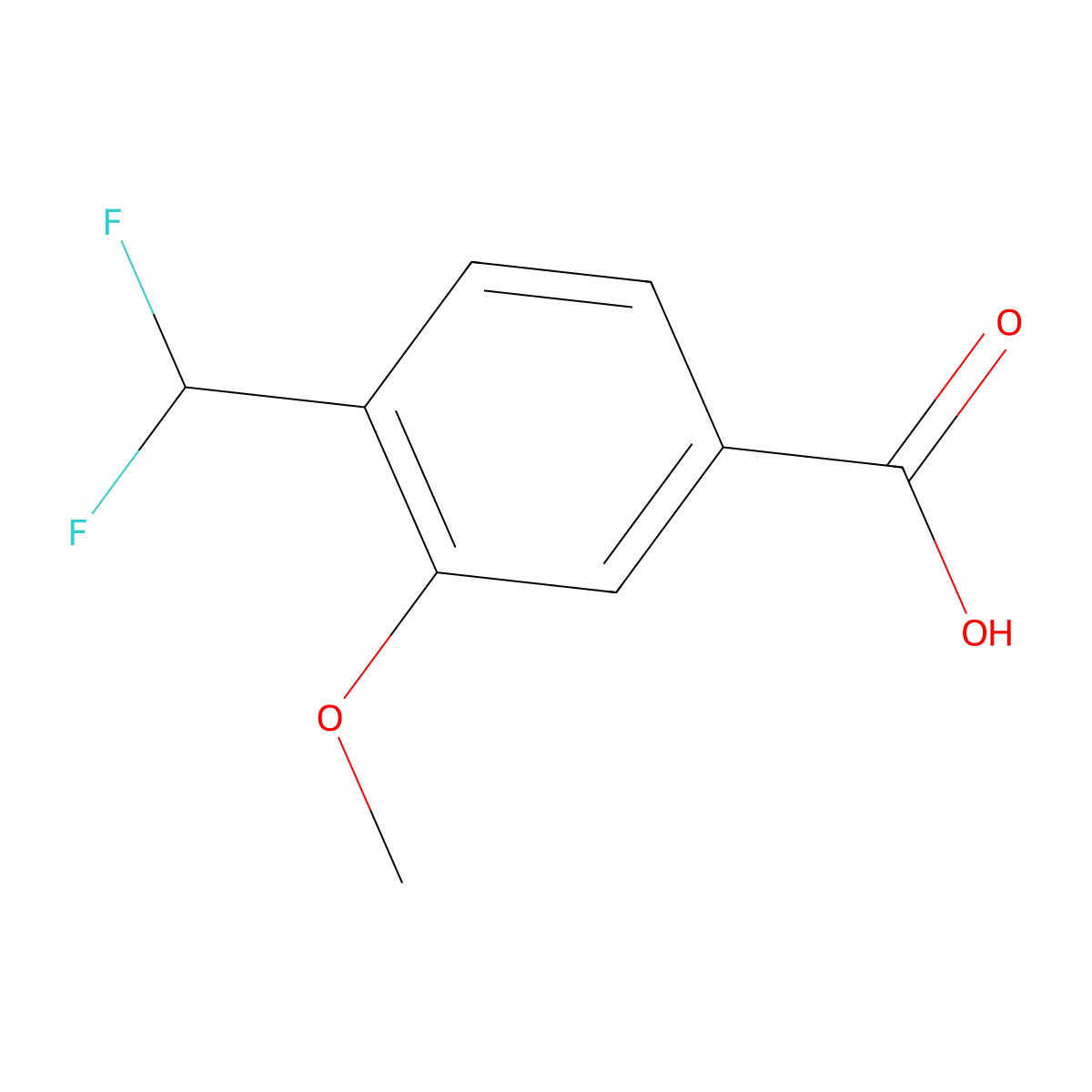 4-(Difluoromethyl)-3-methoxybenzoic acid molecular structure, CAS 1469882-43-6