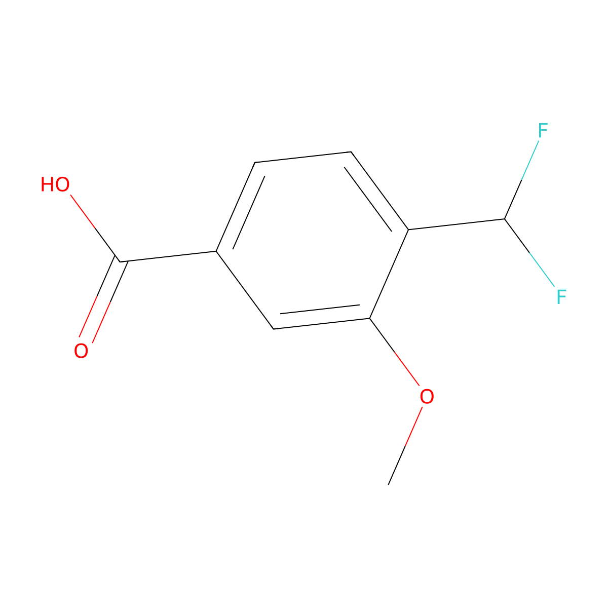 4-(Difluoromethyl)-3-methoxybenzoic acid molecular structure, CAS 1469882-43-6