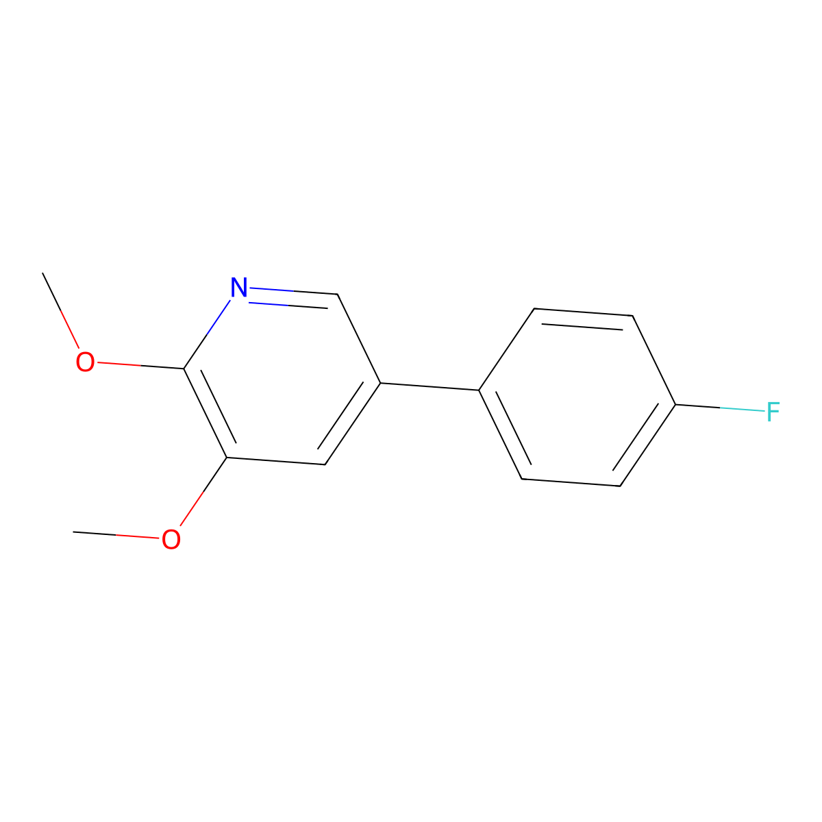 5-(4-Fluorophenyl)-2,3-dimethoxypyridine molecular structure, CAS 1469896-43-2