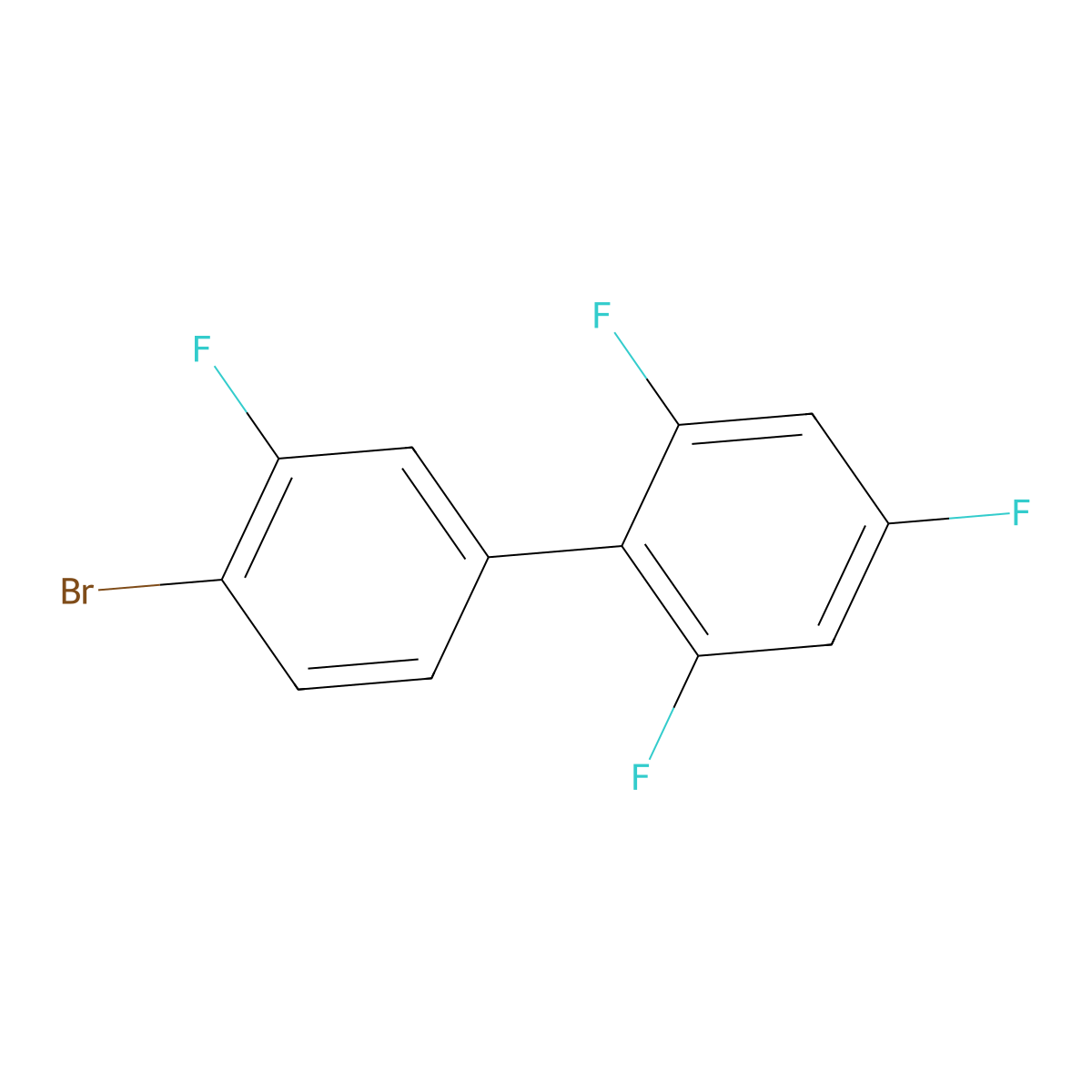 4'-Bromo-2,3',4,6-tetrafluoro-1,1'-biphenyl molecular structure, CAS 1469898-26-7