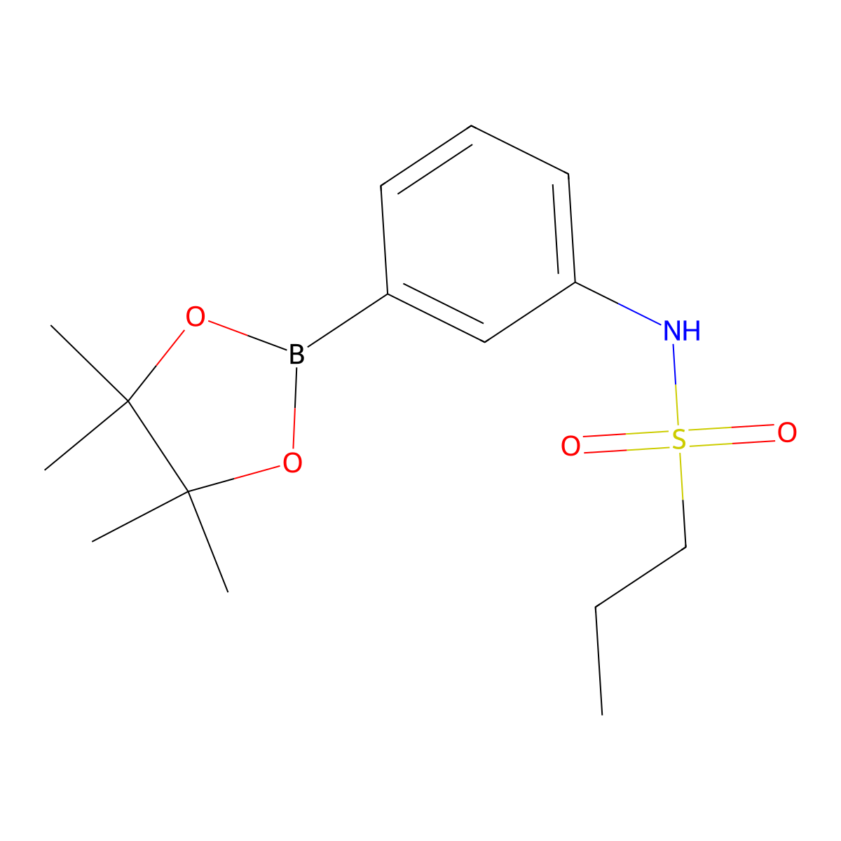 1-Propanesulfonamide, N-[3-(4,4,5,5-tetramethyl-1,3,2-dioxaborolan-2-yl)phenyl]- molecular structure, CAS 1469930-91-3