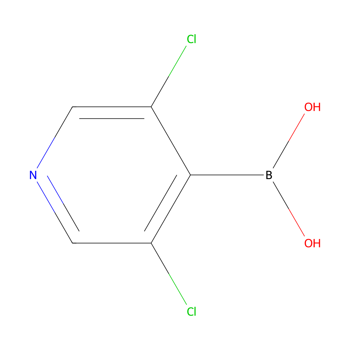 3,5-Dichloropyridine-4-boronic acid molecular structure, CAS 1469931-06-3