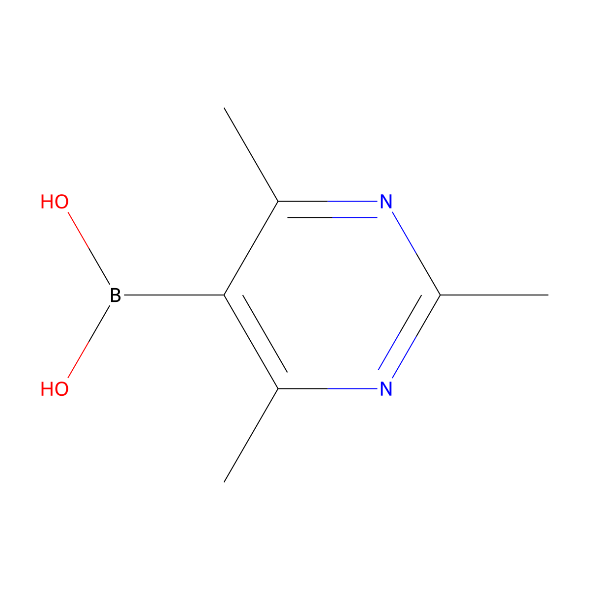 (2,4,6-Trimethylpyrimidin-5-yl)boronic acid molecular structure, CAS 1469931-07-4
