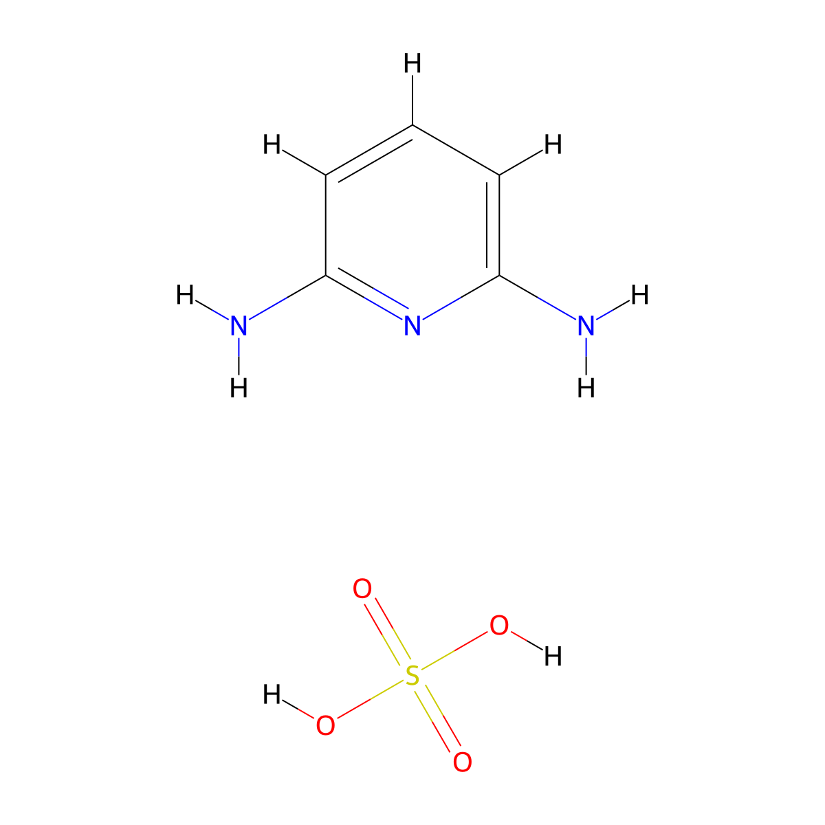 2,6-Diaminopyridine sulfate molecular structure, CAS 146997-97-9