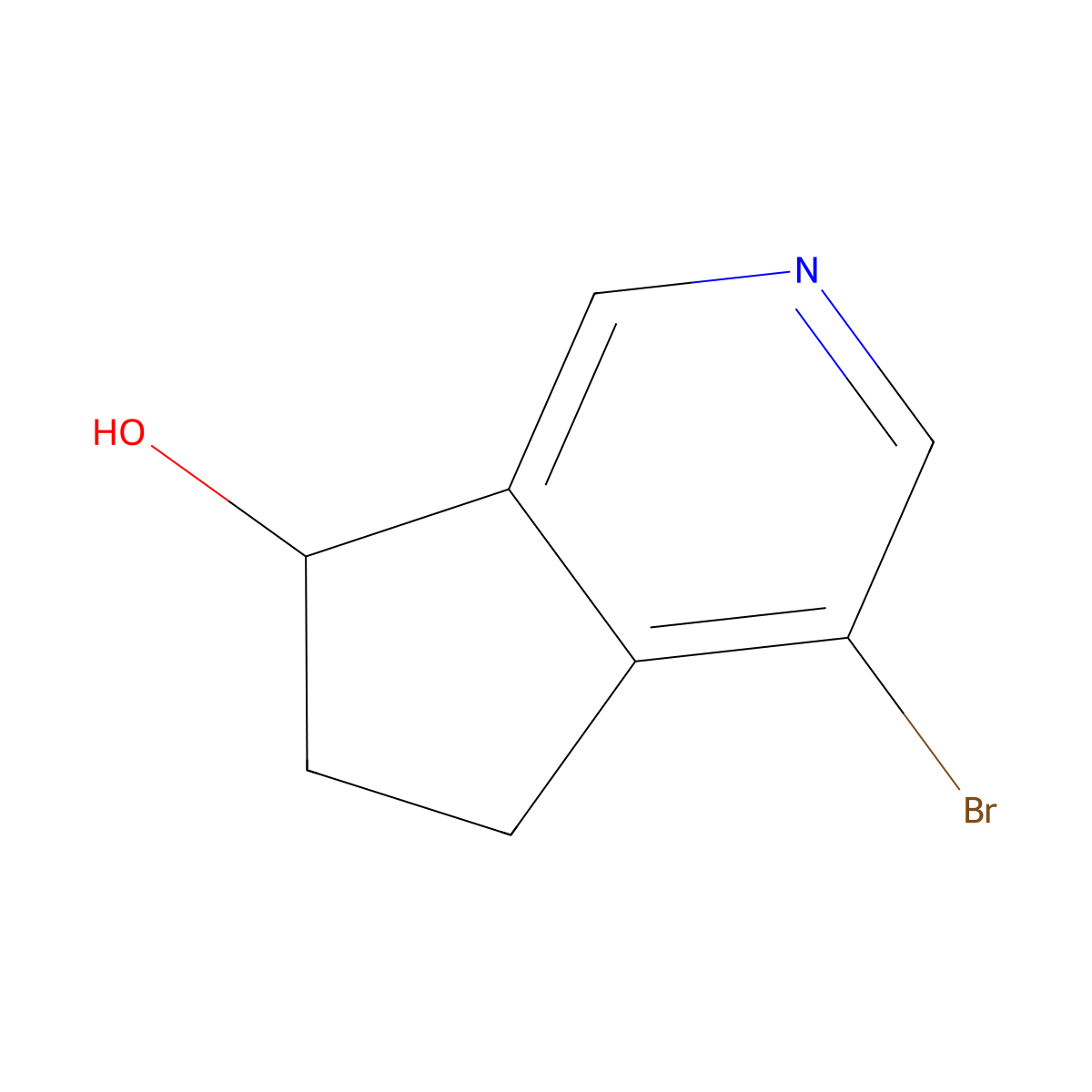 4-Bromo-6,7-dihydro-5H-cyclopenta[C]pyridin-7-OL molecular structure, CAS 1469979-87-0