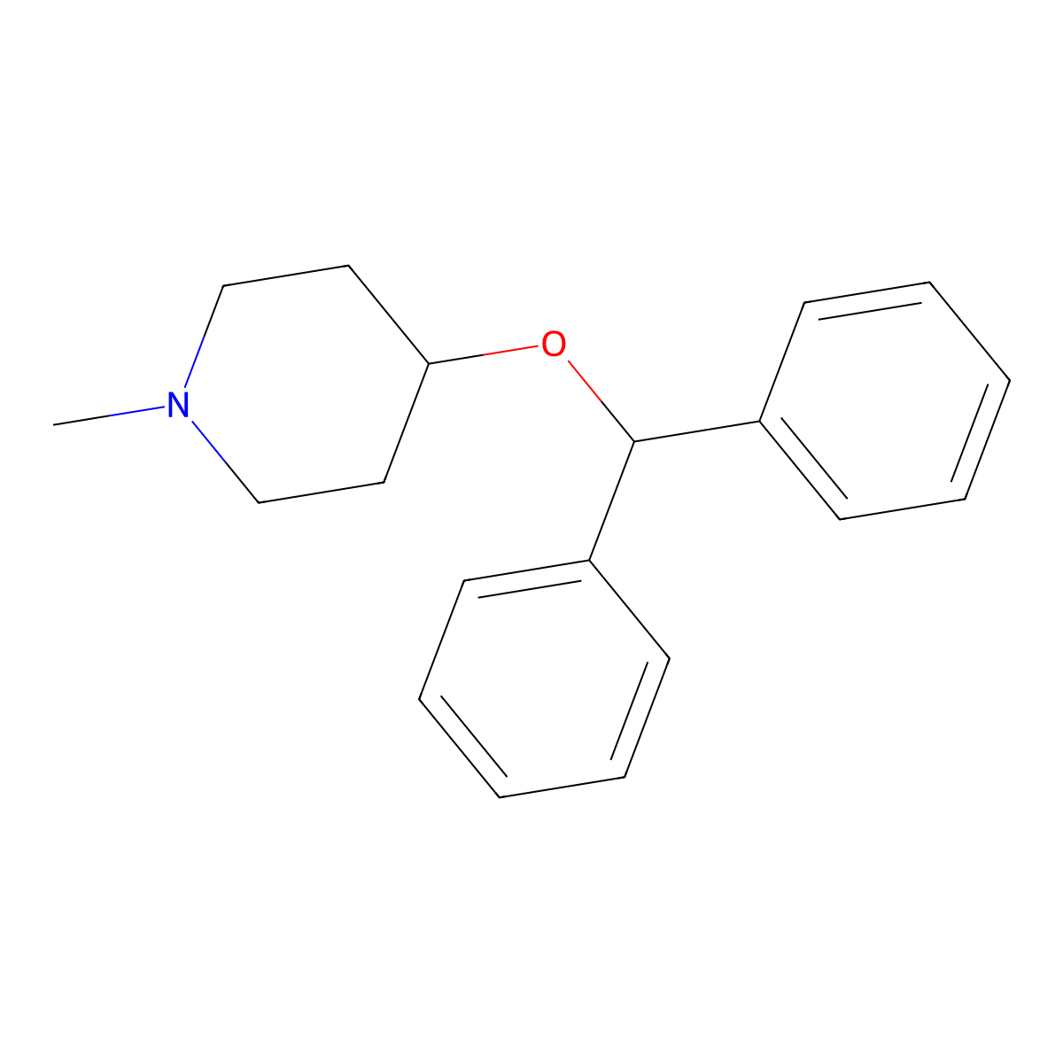 Diphenylpyraline molecular structure, CAS 147-20-6