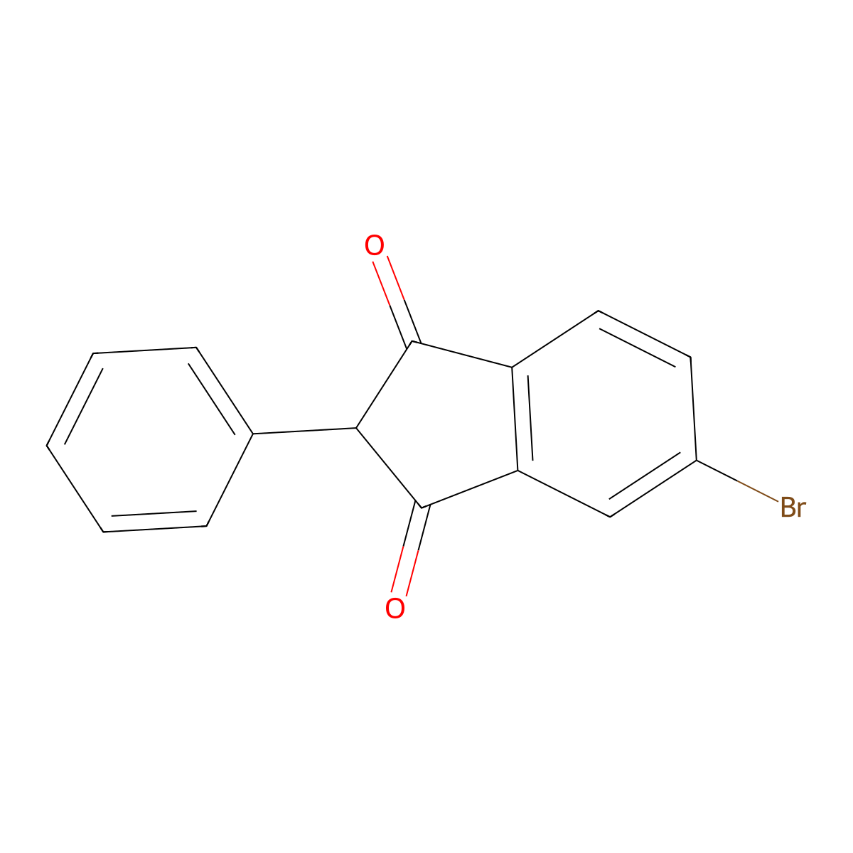 Isobromindione molecular structure, CAS 1470-35-5
