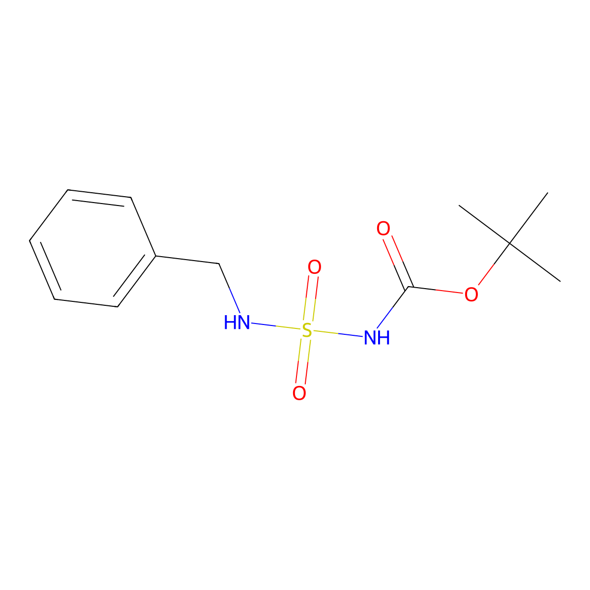 tert-butyl N-(benzylsulfamoyl)carbamate molecular structure, CAS 147000-78-0