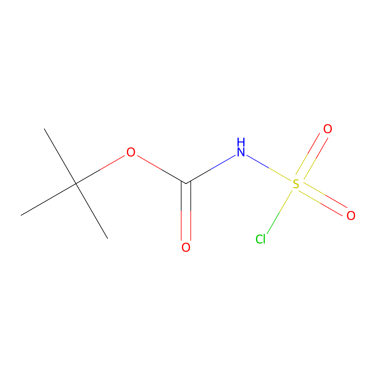tert-butyl N-(chlorosulfonyl)carbamate molecular structure, CAS 147000-89-3