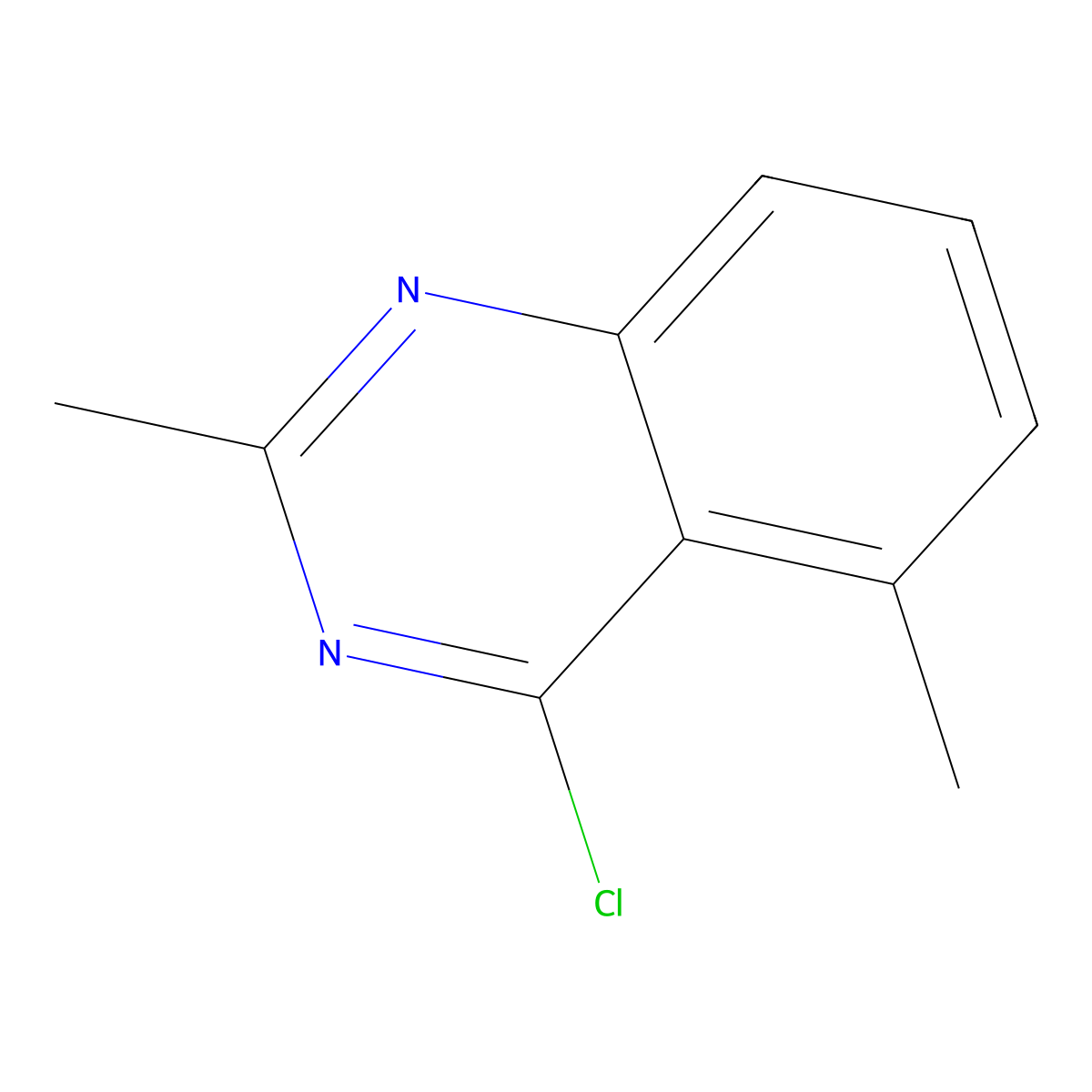 4-Chloro-2,5-dimethylquinazoline molecular structure, CAS 147006-57-3
