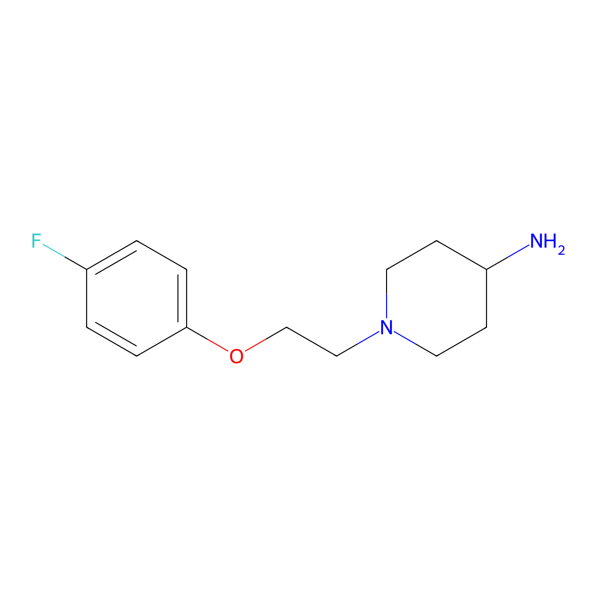 1-[2-(4-Fluorophenoxy)ethyl]piperidin-4-amine molecular structure, CAS 147007-80-5