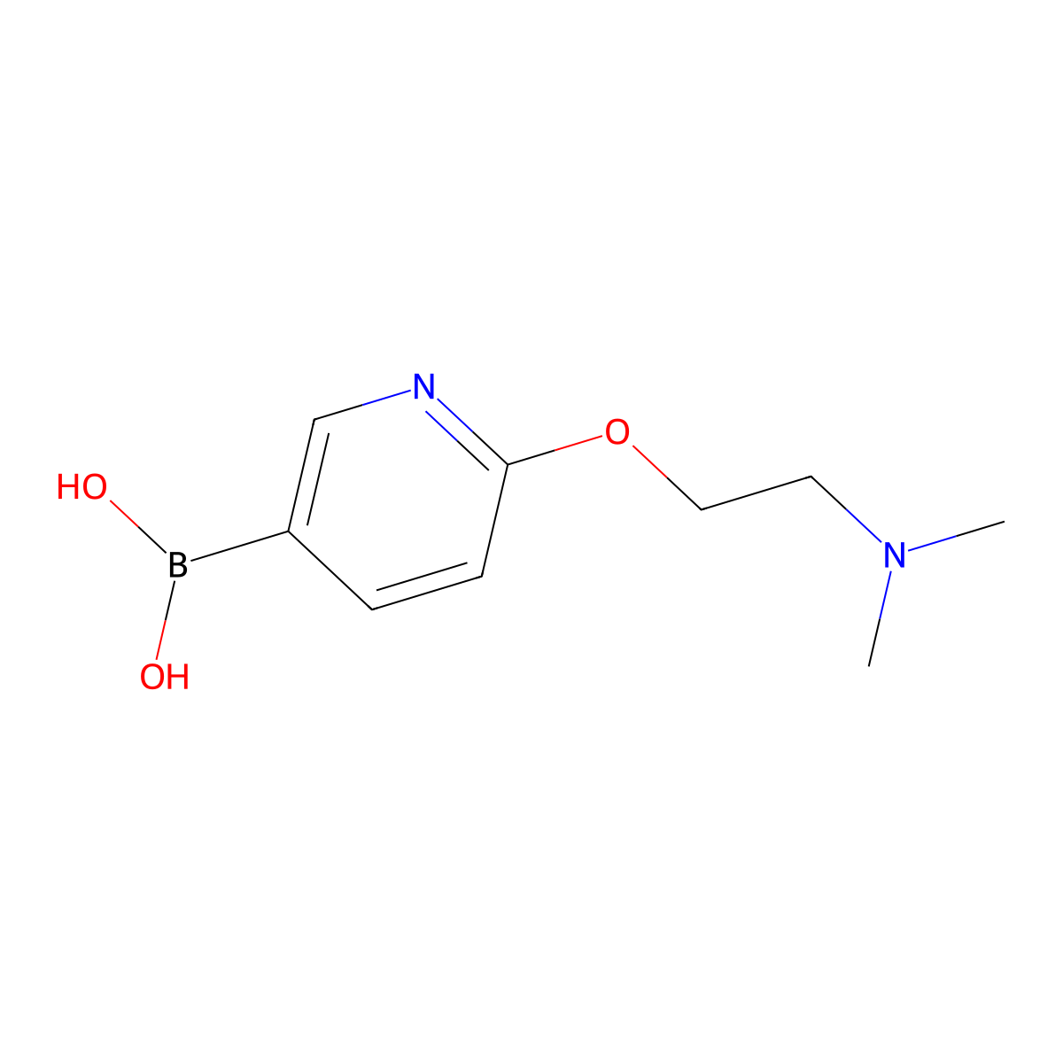 2-(2-Dimethylamino-ethoxy)-pyridine-5-boronic acid molecular structure, CAS 1470083-41-0