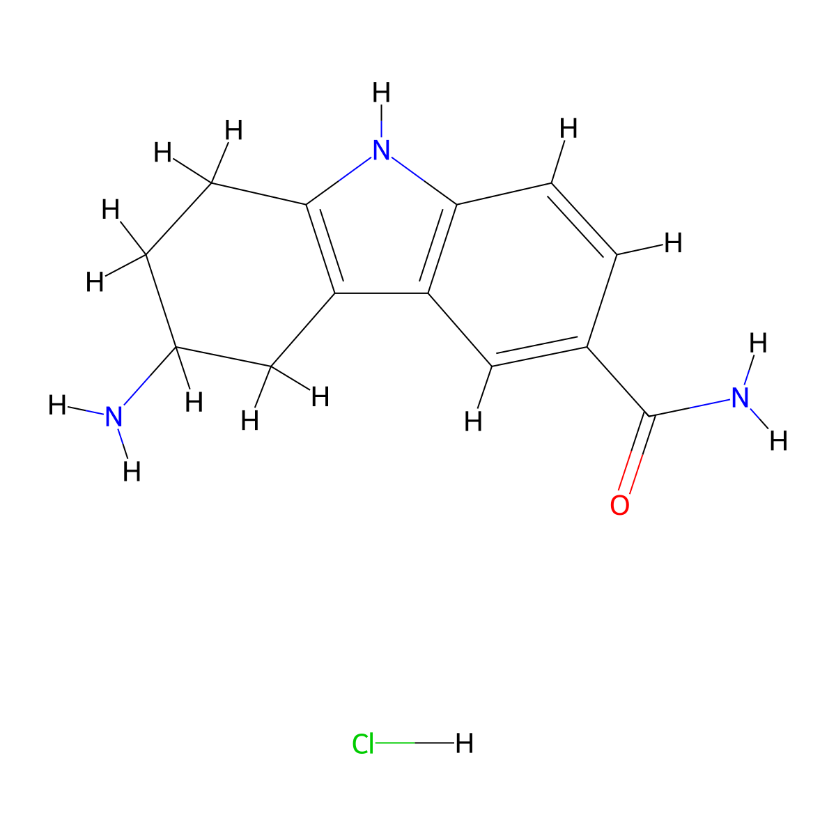 3-Amino-6-carboxamido-1,2,3,4-tetrahydrocarbazole molecular structure, CAS 147009-17-4