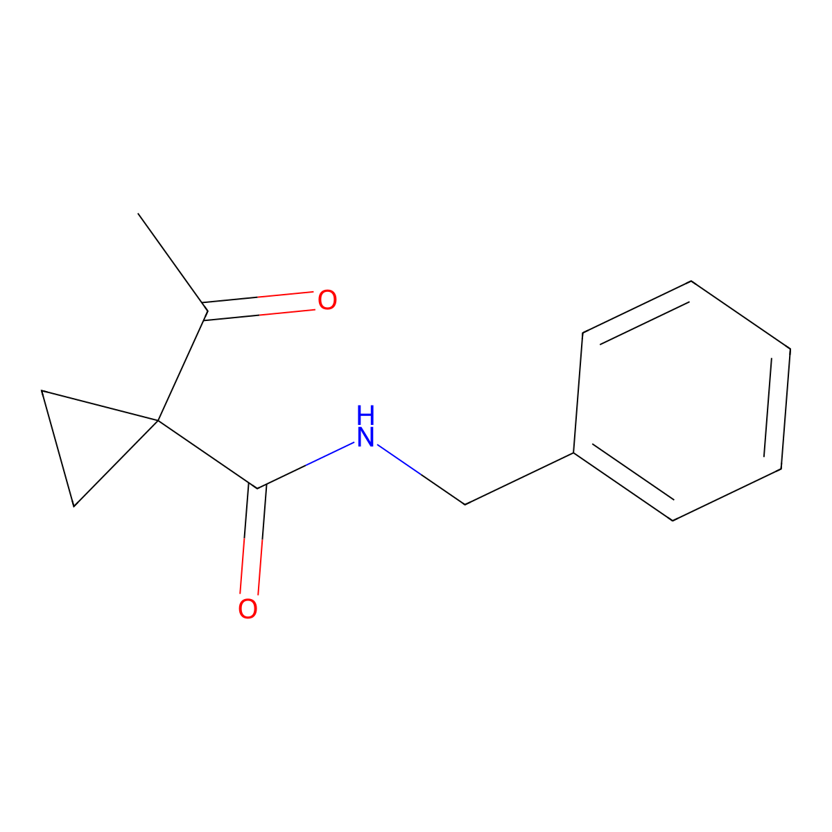 1-Acetyl-N-benzylcyclopropanecarboxamide molecular structure, CAS 147011-39-0