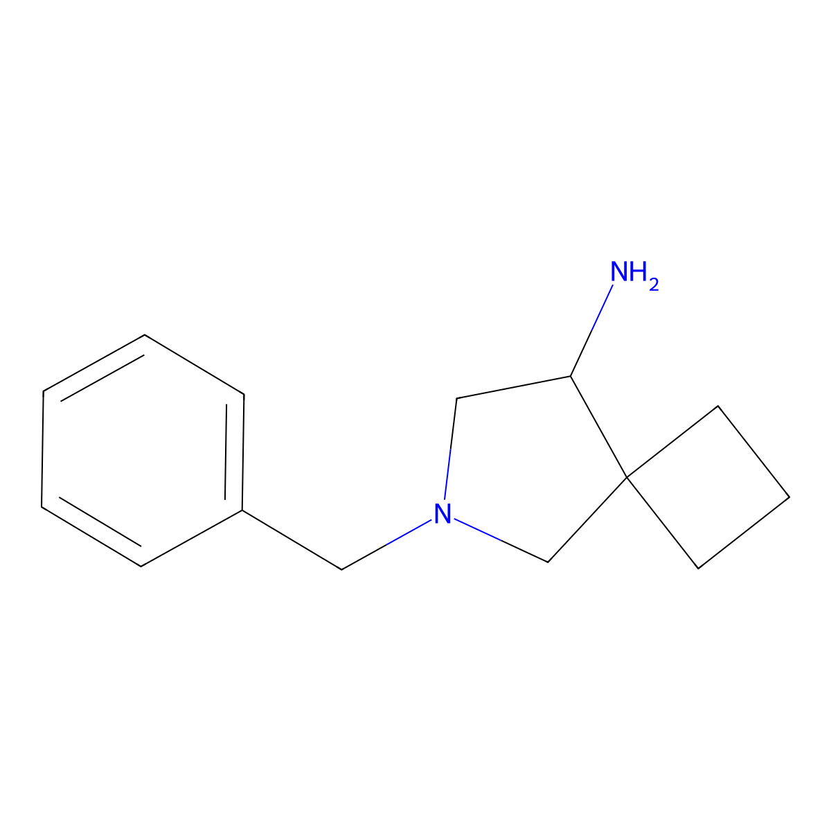 6-Benzyl-6-azaspiro[3.4]octan-8-amine molecular structure, CAS 147011-46-9