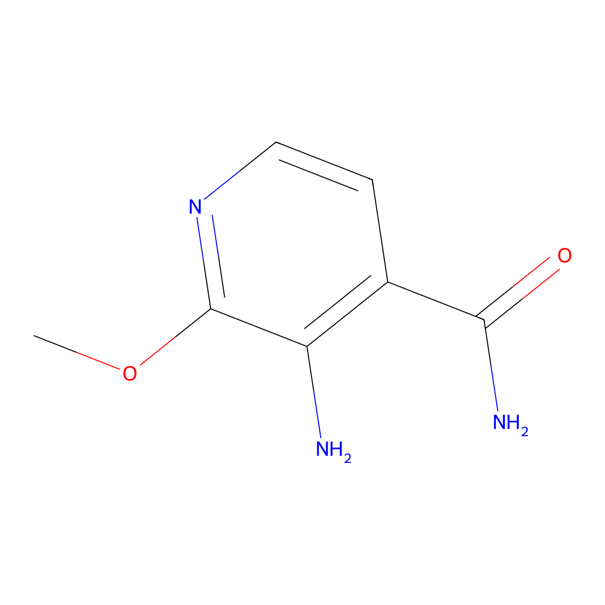3-Amino-2-methoxyisonicotinamide molecular structure, CAS 1470249-13-8