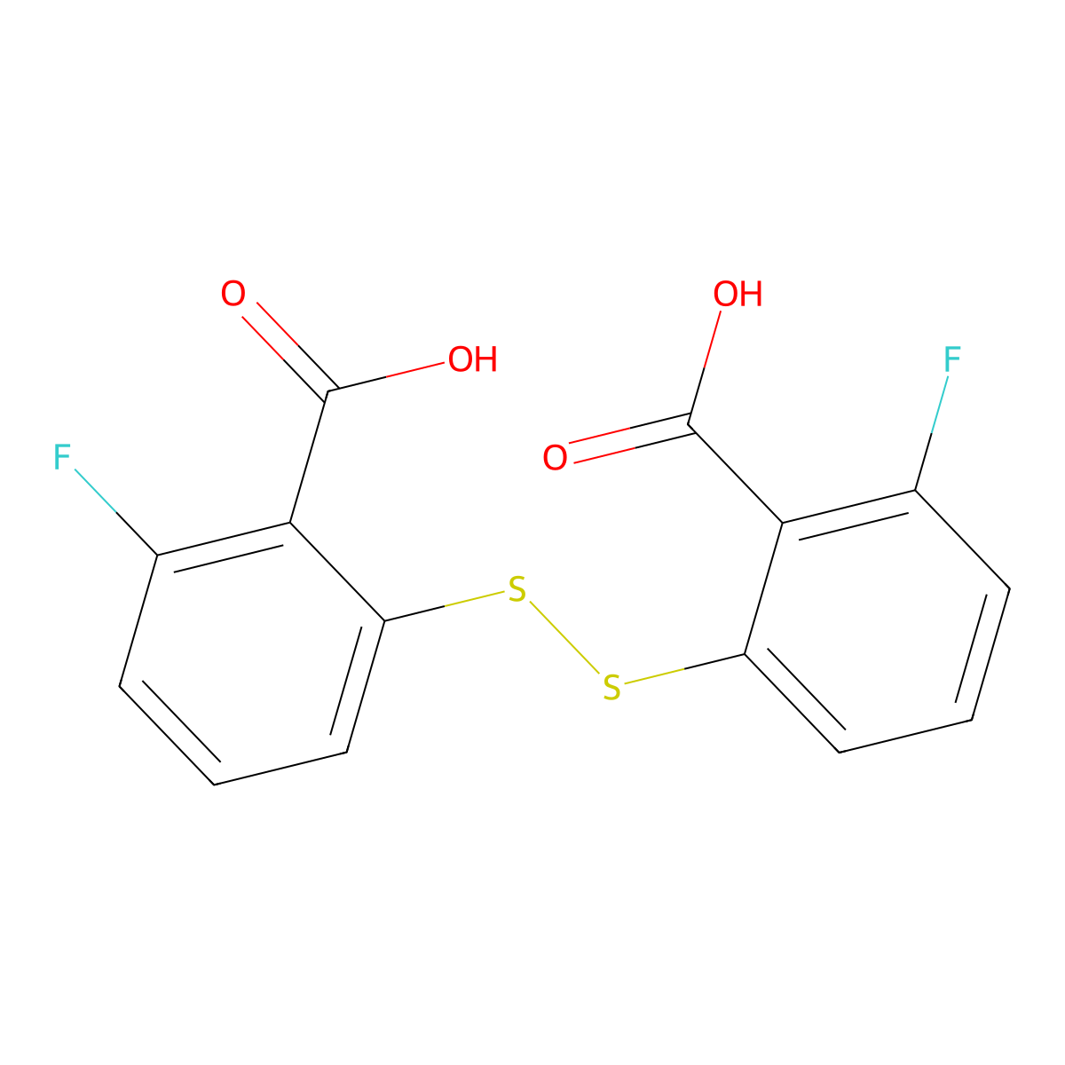 2,2'-Dithiobis(6-fluorobenzoic Acid) molecular structure, CAS 147027-64-3