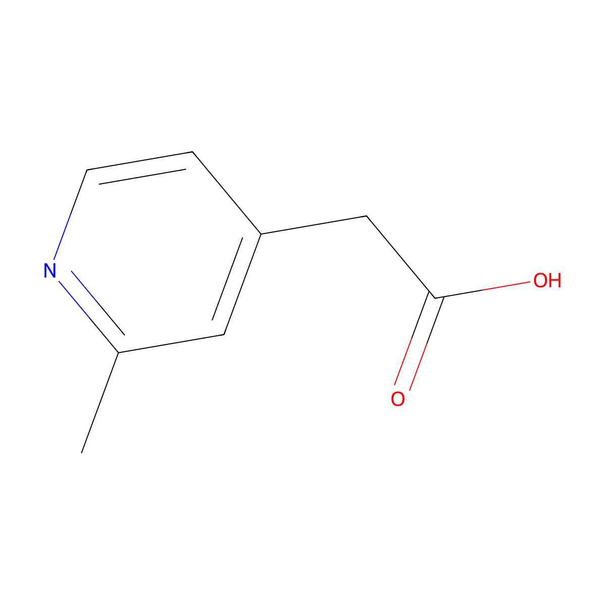 2-(2-Methylpyridin-4-yl)acetic acid molecular structure, CAS 147028-79-3