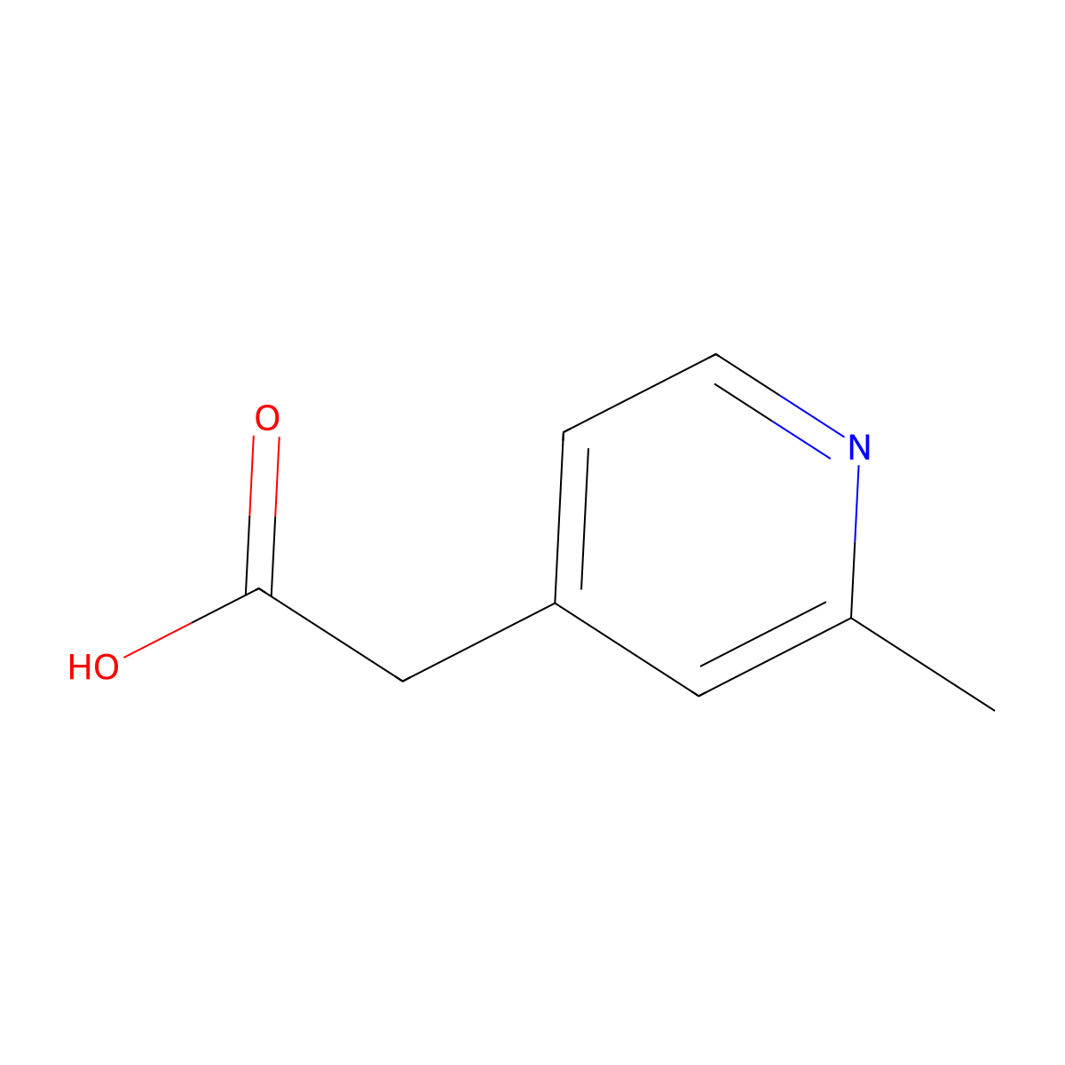 2-(2-Methylpyridin-4-yl)acetic acid molecular structure, CAS 147028-79-3