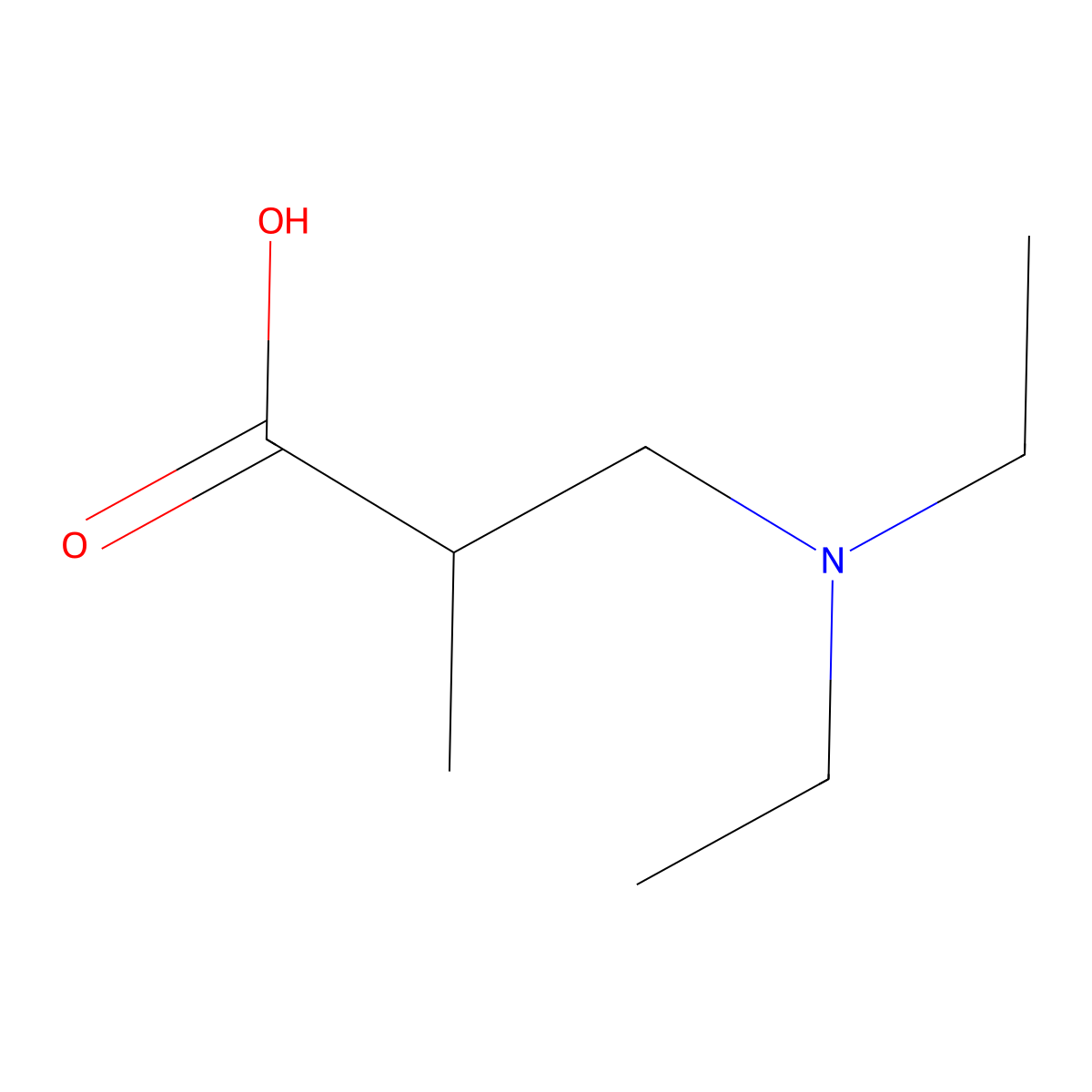 3-(Diethylamino)-2-methylpropanoic acid molecular structure, CAS 147029-25-2
