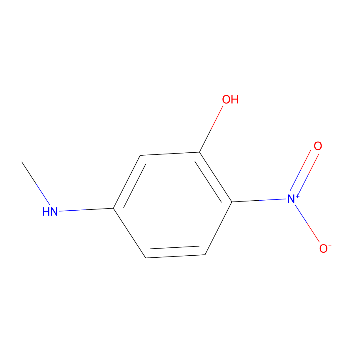 5-(Methylamino)-2-nitrophenol molecular structure, CAS 14703-78-7