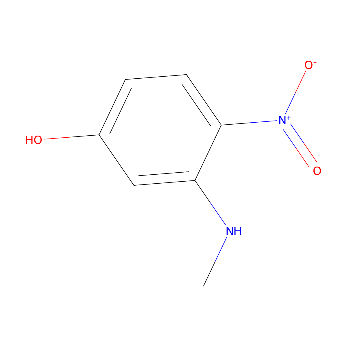 Phenol, 3-(methylamino)-4-nitro- molecular structure, CAS 14703-79-8