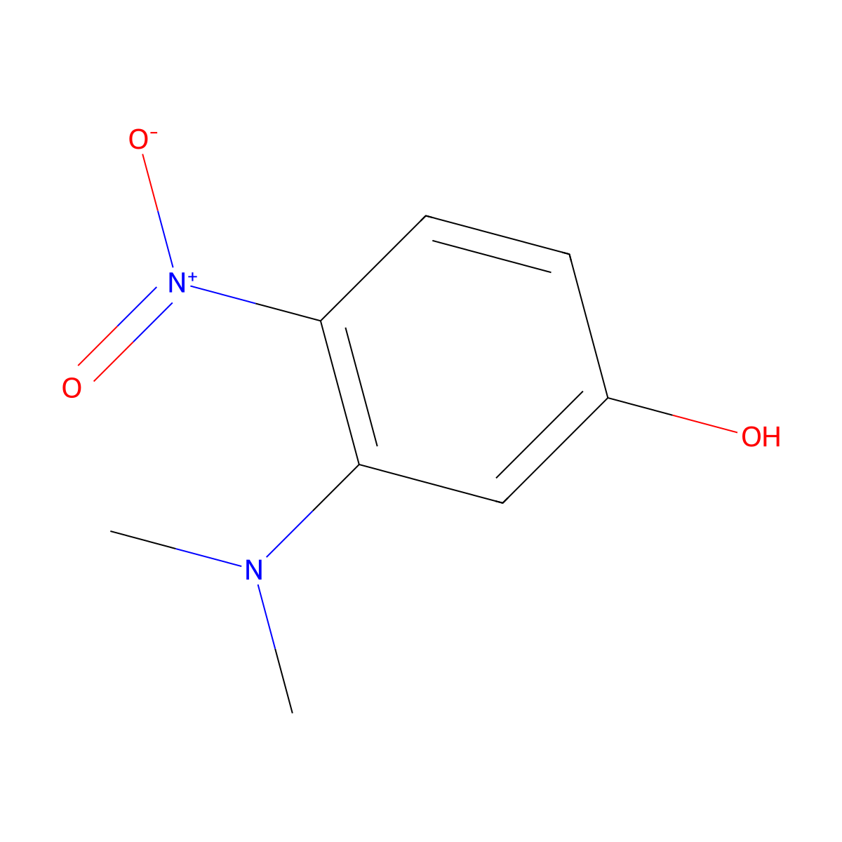 3-(Dimethylamino)-4-nitrophenol molecular structure, CAS 14703-80-1